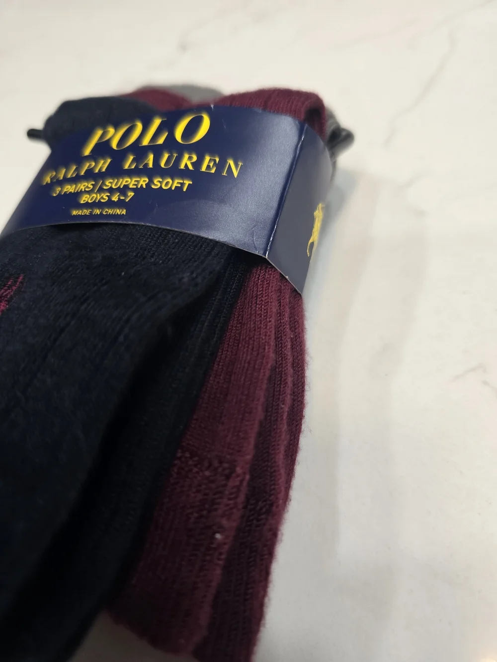 Polo by Ralph Lauren Boys' 3-Pack Crew Socks